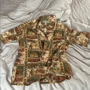 Tori Richard Multicolor Patterned Hawaiian Honolulu Casual Shirt.